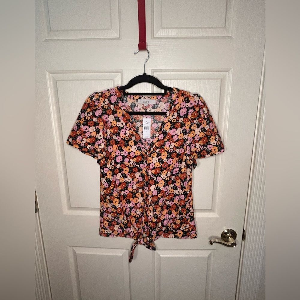 LOFT floral blouse 